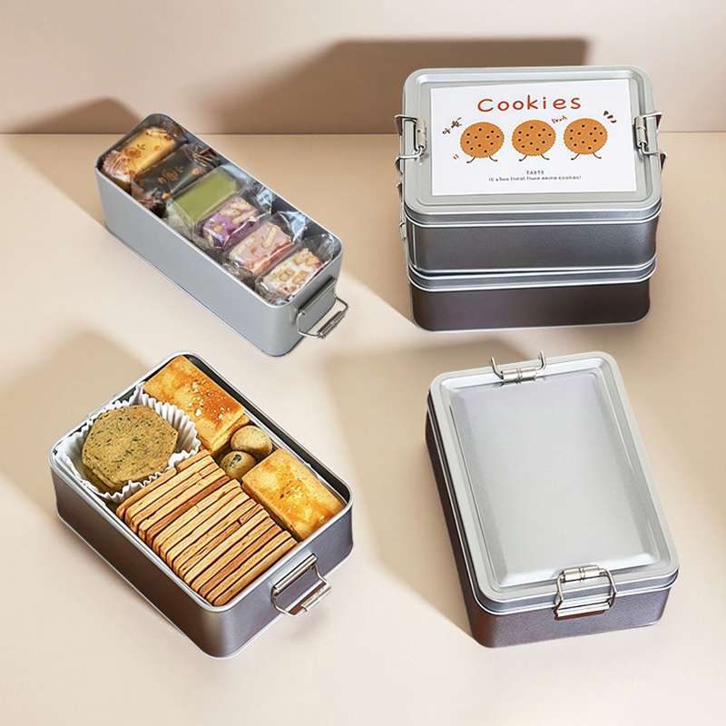 Dikdörtgen Teneke Kurabiye Kut - Tin Container Lid incelemesi ve fiyatı