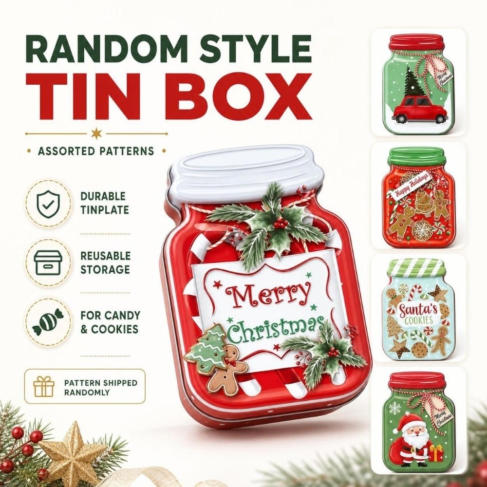 Taşınabilir Metal Noel Teneke  - Tin Container Lid incelemesi ve fiyatı
